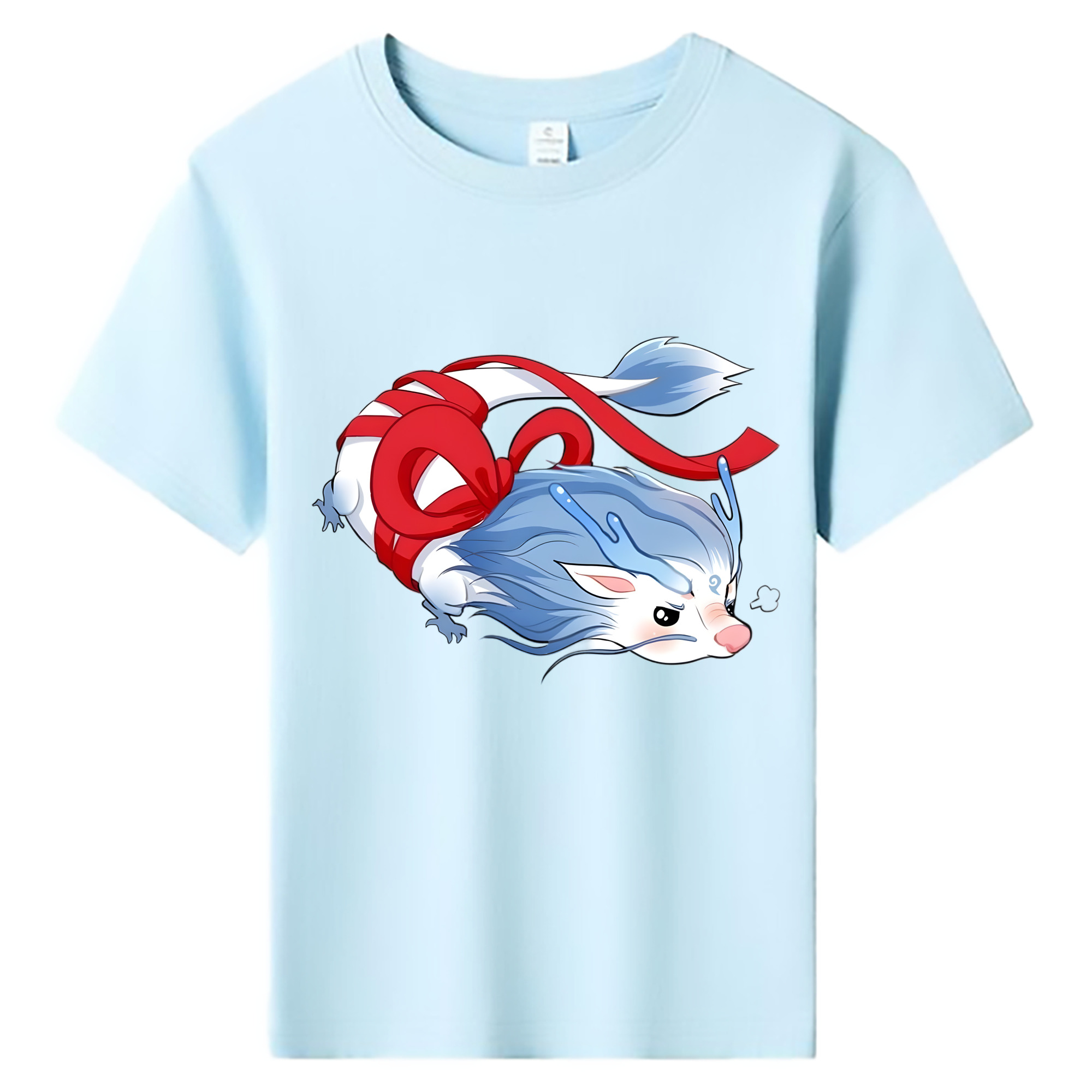 （画像用） Ne Zha 2 ナタ 魔童の大暴れ 綿100％キッズTシャツ（フロントプリント）